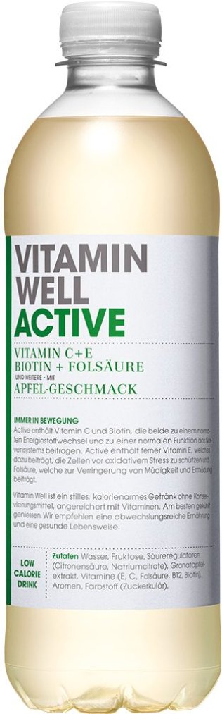*Vitamin Well Active  Apfel* 50cl Car x12
