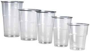 4 dl-Becher, RPET, glasklar, geeicht Car x16