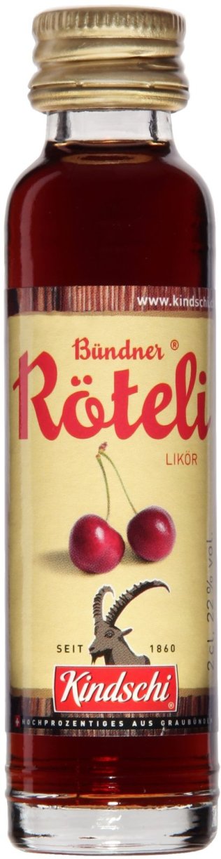 Bündner Röteli Kirschlikör 22% 2cl Car x25