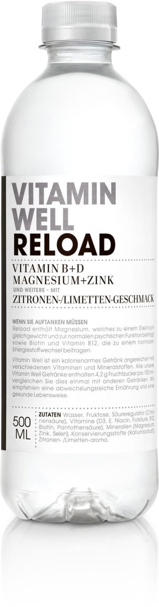 Vitamin Well Reload Zitronen-Limetten 50cl Car x12