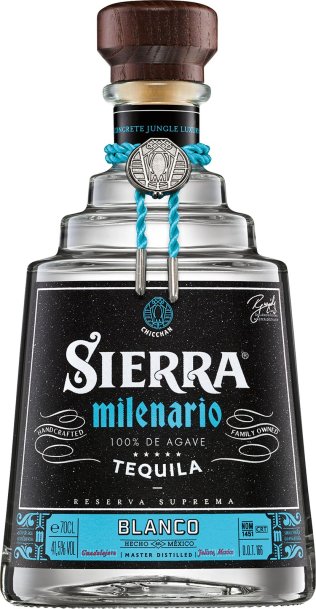 SIERRA Tequila Milenario Blanco * 41.5% 70cl Car x3