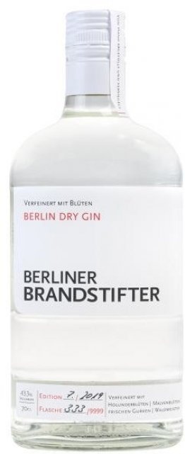 Berliner Brandstifter Dry Gin 43.3% 70cl Car x6