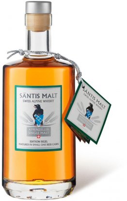 Säntis Malt Swiss Alpine Whisky Edition Sigel Bierfass mild 40% 50cl Car x6