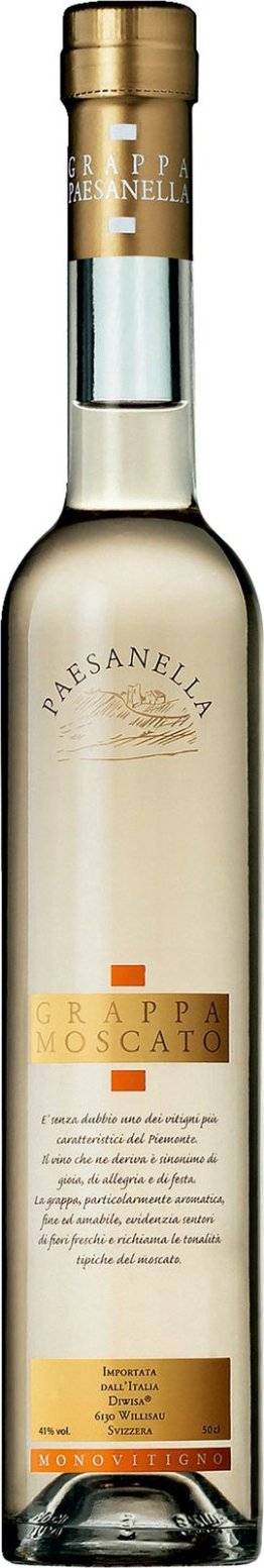 Grappa Paesanella di Moscato 41% 50cl Car x6