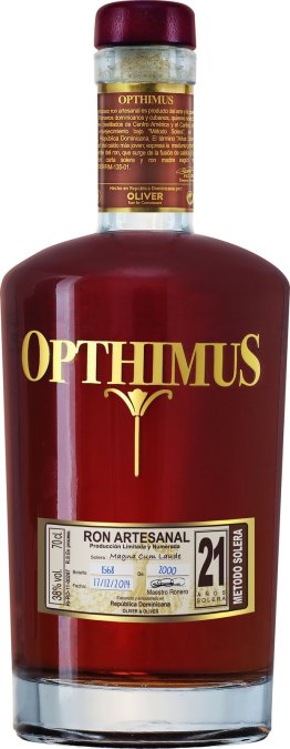 Rum Opthimus 21 years 38% 70cl Car x6
