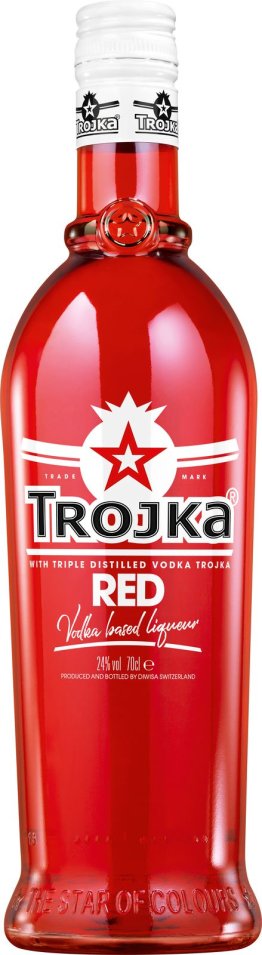 TROJKA Vodka Red 24% 70cl Car x6