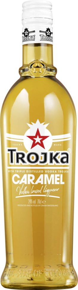 TROJKA Vodka Caramel 24% 70cl Car x6