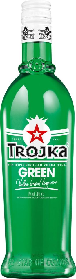 TROJKA Vodka Green 17% 70cl Car x6