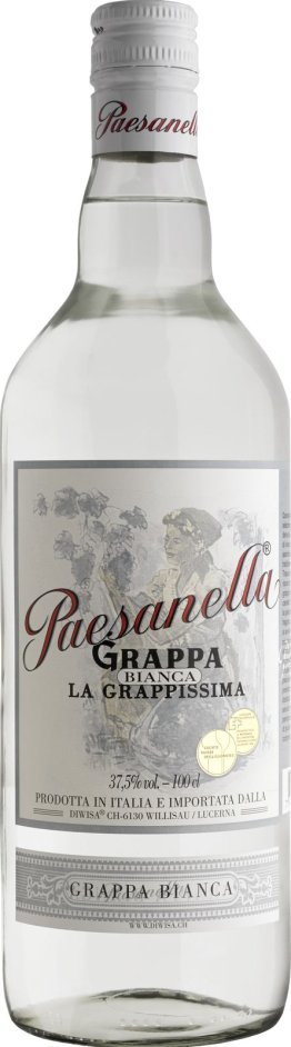 Grappa Paesanella Bianca 37.5% 100cl Car x6