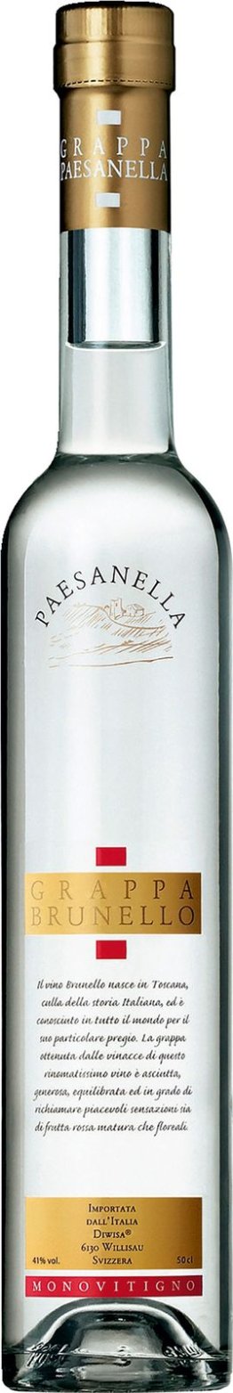 Grappa Paesanella di Brunello 41% 50cl Car x6