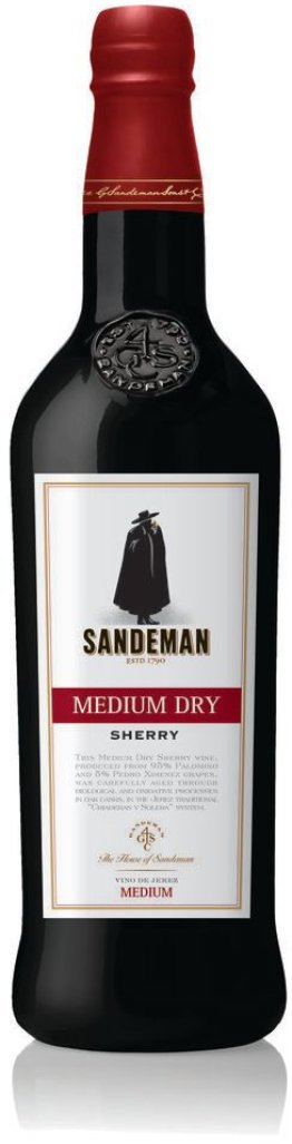 Sherry Med. Dry Sandeman * 15% 75cl Car x6