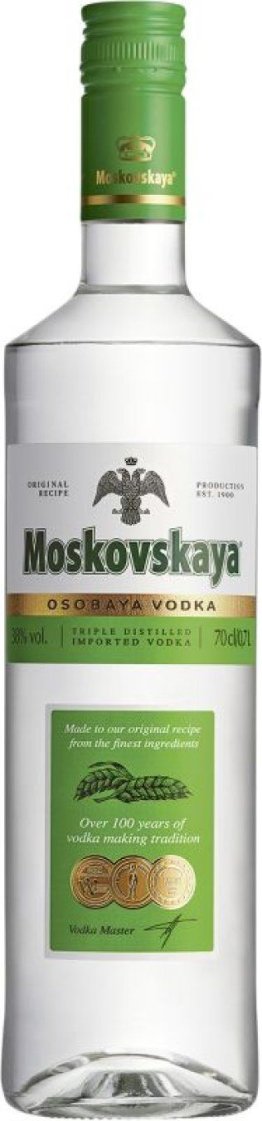 Vodka Moskovskaya 38% 70cl Car x6