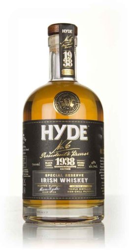 Hyde No. 6, 1938 Presidents Reserve Irish Blended Whisky 46% 70cl Car x6