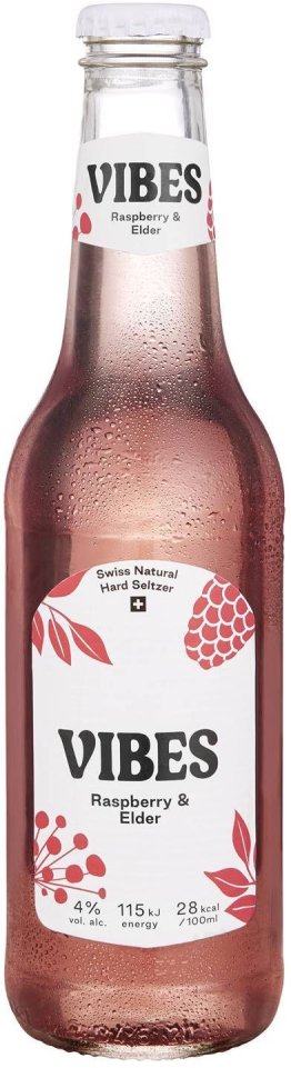 VIBES Hard Seltzer Raspberry & Elder 4% * 33cl HARx24