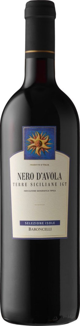 Nero d'Avola Sicilia DOC selecione isole Baroncelli 75cl Car x6