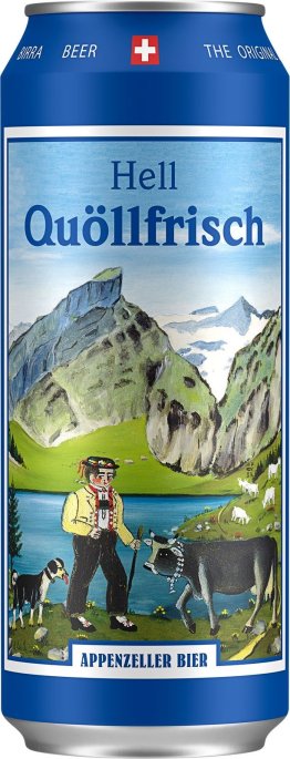Appenzeller Quöllfrisch hell Dosen 50cl Car 4x6