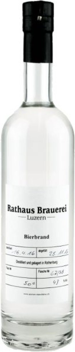 Bierbrand klar Rathausbrauerei 43% 50cl Car x6