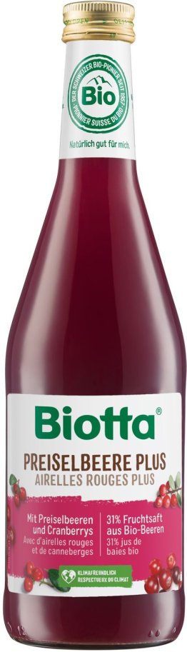 Biotta Preiselbeersaft plus 50cl Car x6