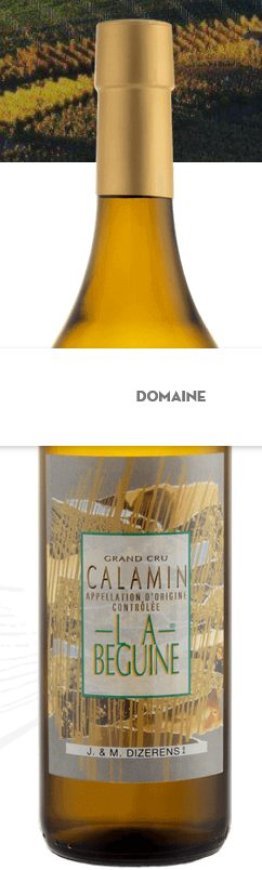Calamin Grand Cru «La Béguine» J. & M. Dizerens 70cl Car x6