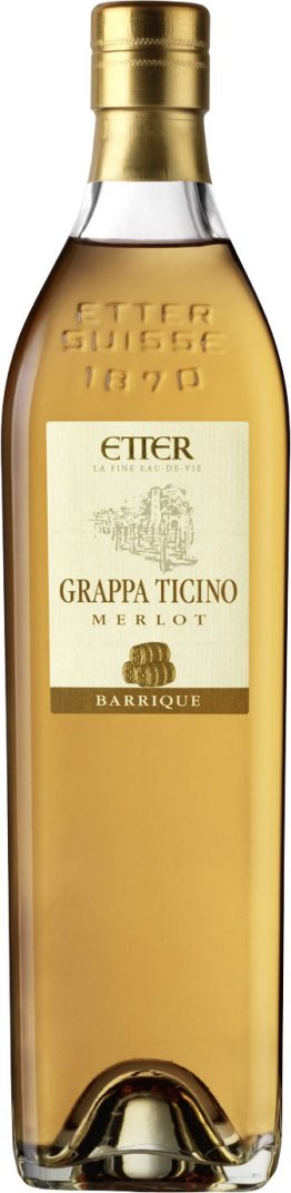Etter Grappa Merlot Barrique * 41% 70cl Car x6