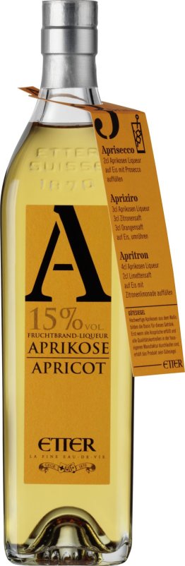 Etter New Generation Aprikose Fruchtbrand-Liqueur 15% 35cl Car x6
