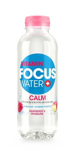 FOCUSWATER CALM Rhabarber & Himbeere 50cl Car 4x6