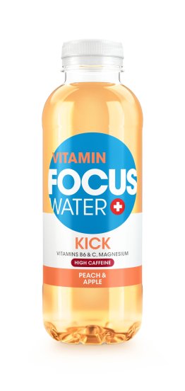 FOCUSWATER KICK Pfirsich & Apfel 50cl Car x12