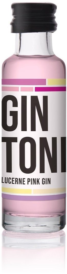 GIN TONI Lucerne Pink Gin Miniatur 40% 2cl Car x25