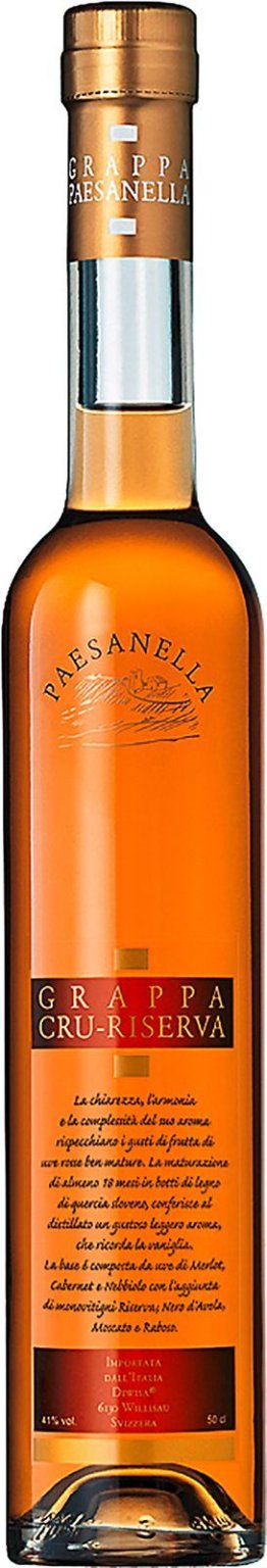 Grappa Paesanella Cru-Riserva 41% 50cl Car x6