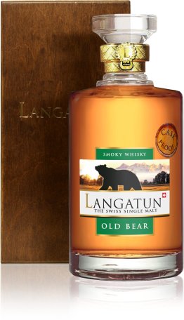 Langatun Old Bear Smoky CP Karaffe mit Box 59.7% 50cl Car x6