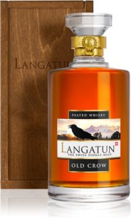 Langatun Old Crow - Peat - Redwine Cask in Karaffe 46% 50cl Car x6