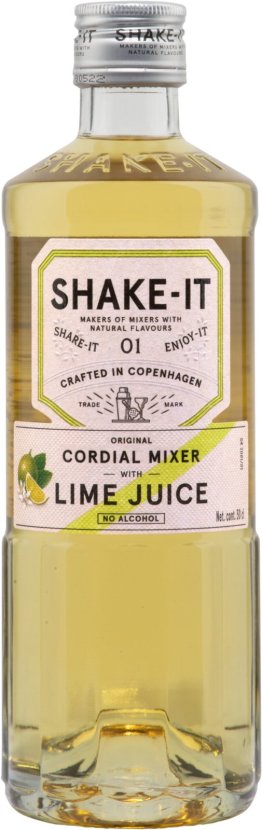 Lime Juice Cordial Mixer Shake-It 50cl Car x6