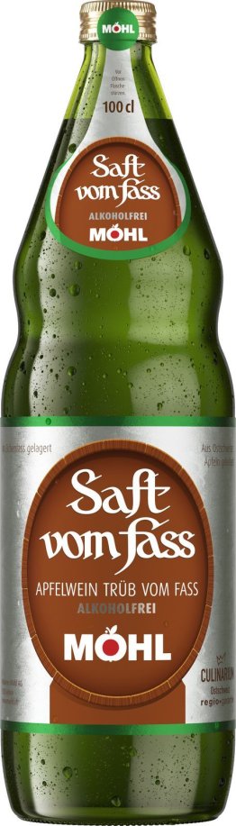 Möhl Saft vom Fass trüb alkoholfrei 100cl HARx12