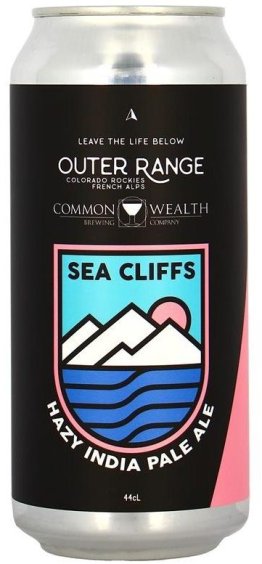 Outer Range French Alps Sea Cliffs Hazy IPA Collab Commonwealth Brewing Dose 44cl Car x24