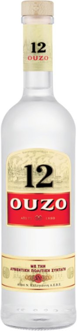 Ouzo12 Griechischer Anis 38% 70cl Car x6