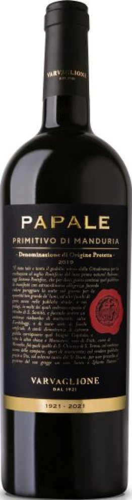 Primitivo Papale Oro DOP Primitivo di Manduria Varvaglione Vigne & Vini 75cl Car x6