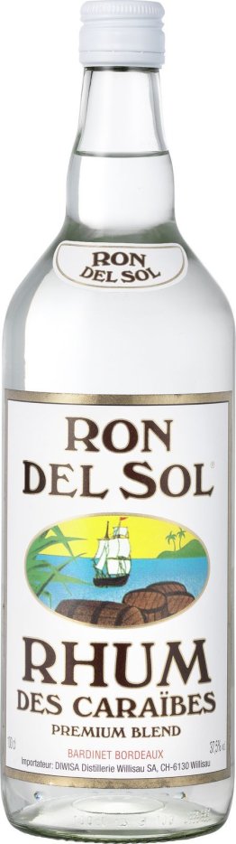 Rum Ron del Sol 37.5% 100cl Car x6