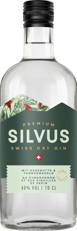 SILVUS Swiss Dry Gin * 40% 70cl Car x6