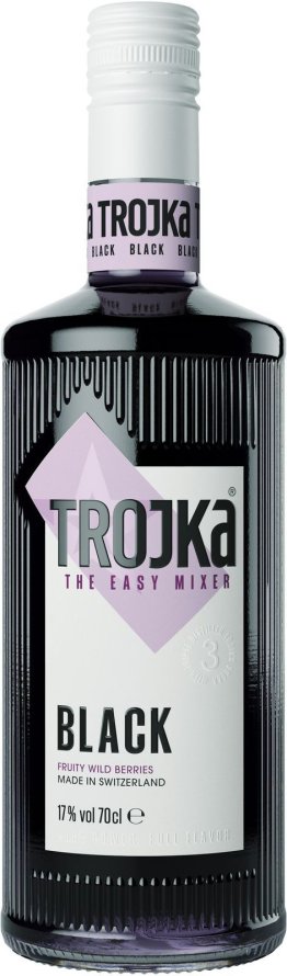 TROJKA Vodka Black 17% 70cl Car x6