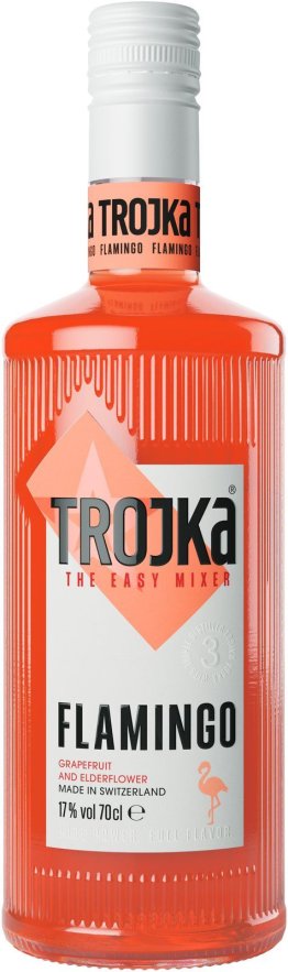 TROJKA Vodka FLAMINGO 17% 70cl Car x6