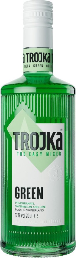 TROJKA Vodka Green 17% 70cl Car x6
