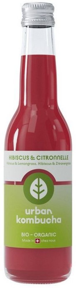 Urban Kombucha Zitronengras Hibiskus BIO * 33cl Car x12