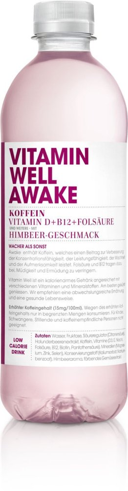 Vitamin Well Awake Himbeer 50cl Car x12