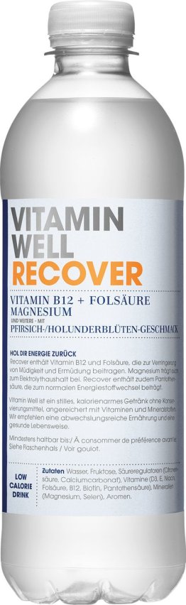Vitamin Well Recover Pfirsich-Holunderblüten 50cl Car x12
