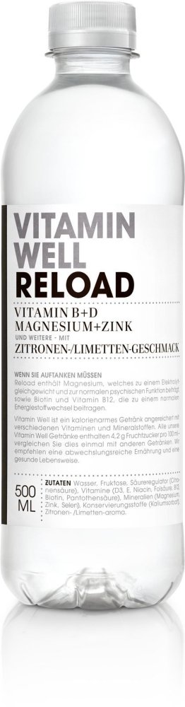 Vitamin Well Reload Zitronen-Limetten 50cl Car x12