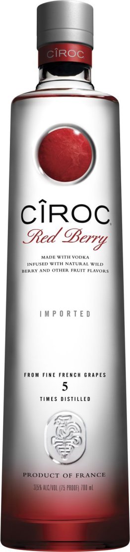 Vodka Cîroc Red Berry Flavoured 37.5% 70cl Car x6