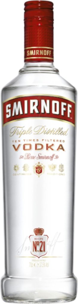 Vodka Smirnoff 37.5% 70cl Car x6