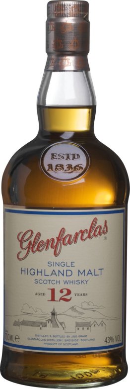 Whisky Malt Glenfarclas 12 years 43% 70cl Car x6