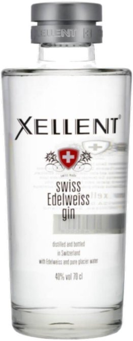 XELLENT Swiss Edelweiss Gin 40% 70cl Car x6